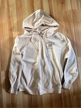 Garage Zip-Up Hoodie - Light Beige